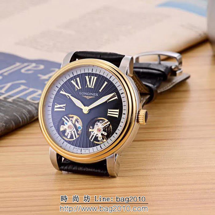 LONGINES浪琴 新品上市恒動雙飛輪 精品男士腕表 WSS1696